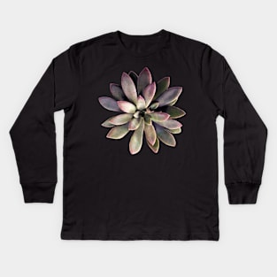 Suculenta Echeveria Carnicolor Kids Long Sleeve T-Shirt